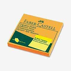 Faber-Castell Yapışkan Notluk 75x75 mm Fosforlu Turuncu