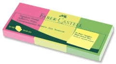 Faber-Castell Yapışkan Notluk 50x40mm Karışık Fosforlu 3 Renk