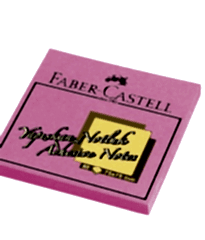 Faber-Castell Yapışkan Notluk 75x75 mm Fosforlu Pembe