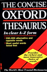 The Concise Oxford Thesaurus In Clear A-Z Form Ciltli