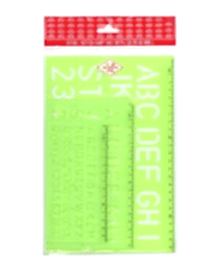 Hatas Cetvel 02260 Büyük Harf Yazı Seti 10-20-30 mm