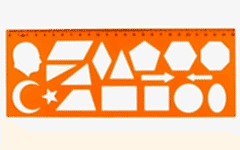 Hatas Cetvel 02285 Geometrik Şekiller Şablonu