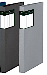 Faber-Castell Kapak Desenli Sunum Dosyası 40 Poşet Koyu Gri