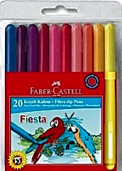 Faber-Castell Fiesta Keçeli Kalem 20 Renk