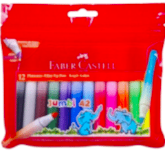Faber-Castell Jumbi Neon Florasan Keçeli Kalem 12 Renk