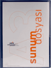 Umix Sunum Dosyası Önden Cepli A3 40'lı Lacivert U140A3-LA