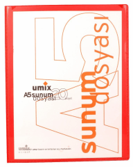 Umix A5 Önden Cepli 20'li Sunum Dosyası Kırmızı