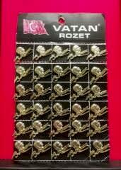 Atatürk'lü İmzalı Yaka Rozeti